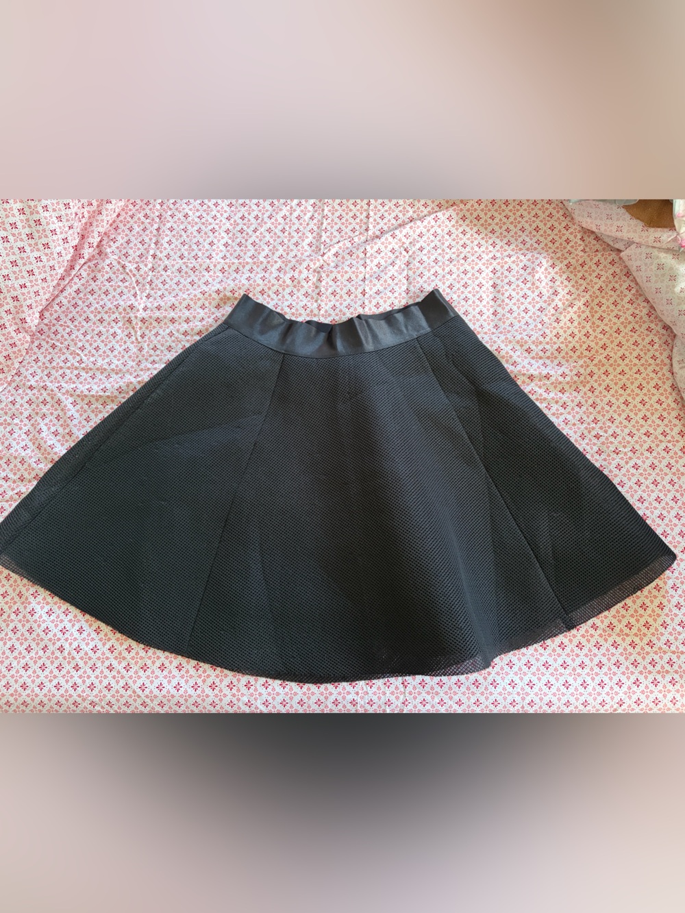 Black mesh A line skirt